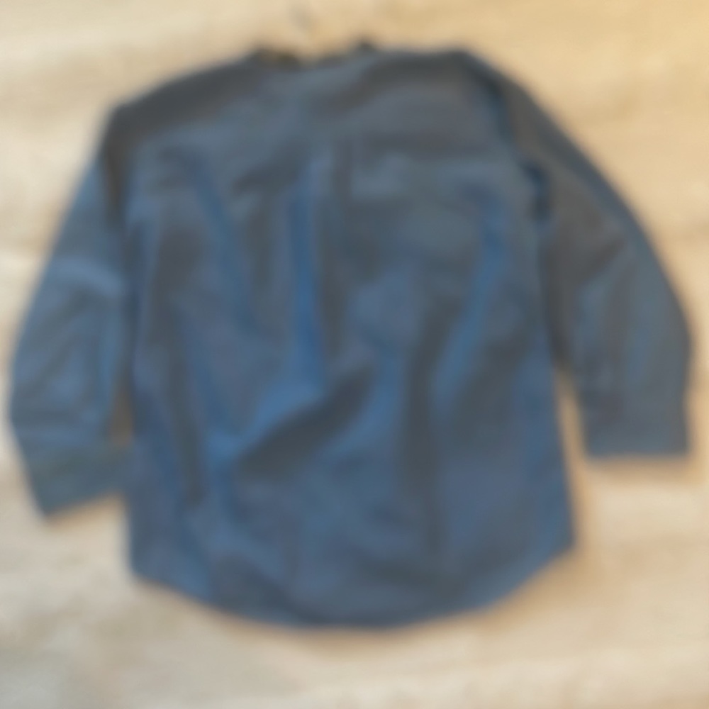 Vintage Tommy Hilfiger collarless blue shirt boys M - Picture 5 of 9